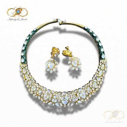 Green Meenakari Hasli Necklace Set - Infinity 365 Jewels